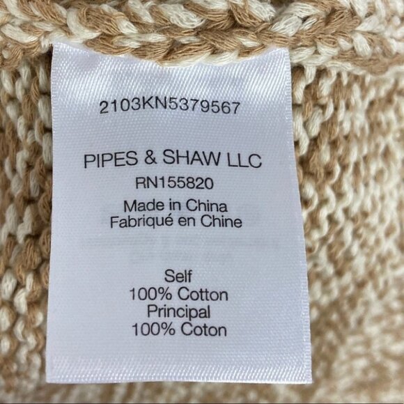 NEW Veronica Beard Crochet Knit Beige Tan Short‎ Sleeve Sweater Top Size Large L - Picture 7 of 12